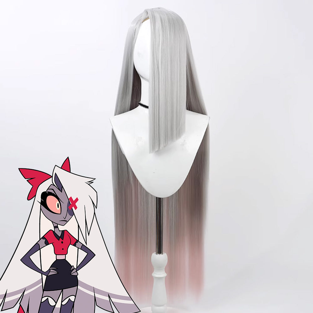 Hazbin Hotel Vaggie Silver Pink Cosplay Wig – Gcosplay