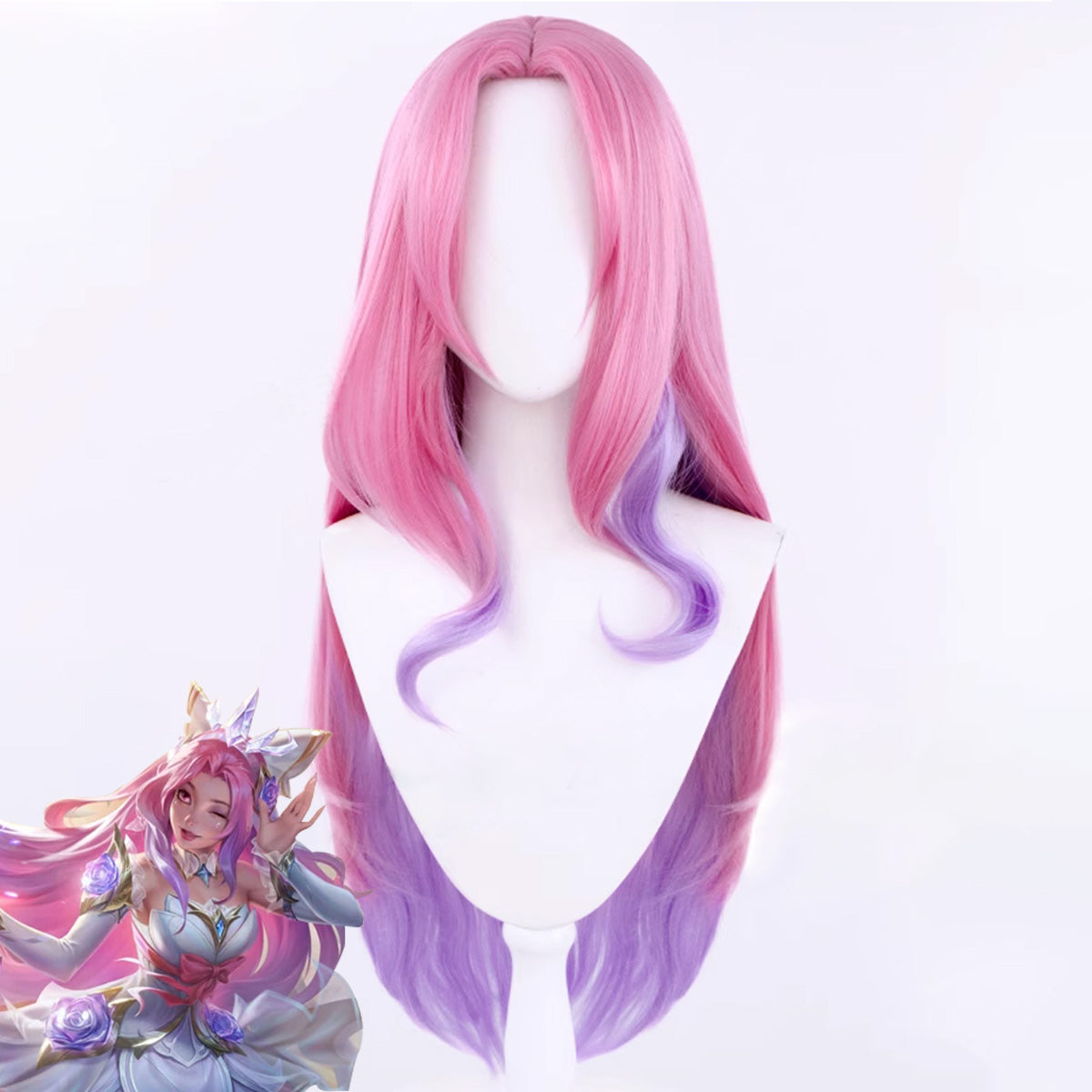 RealityQueen pink purple fusion top wig