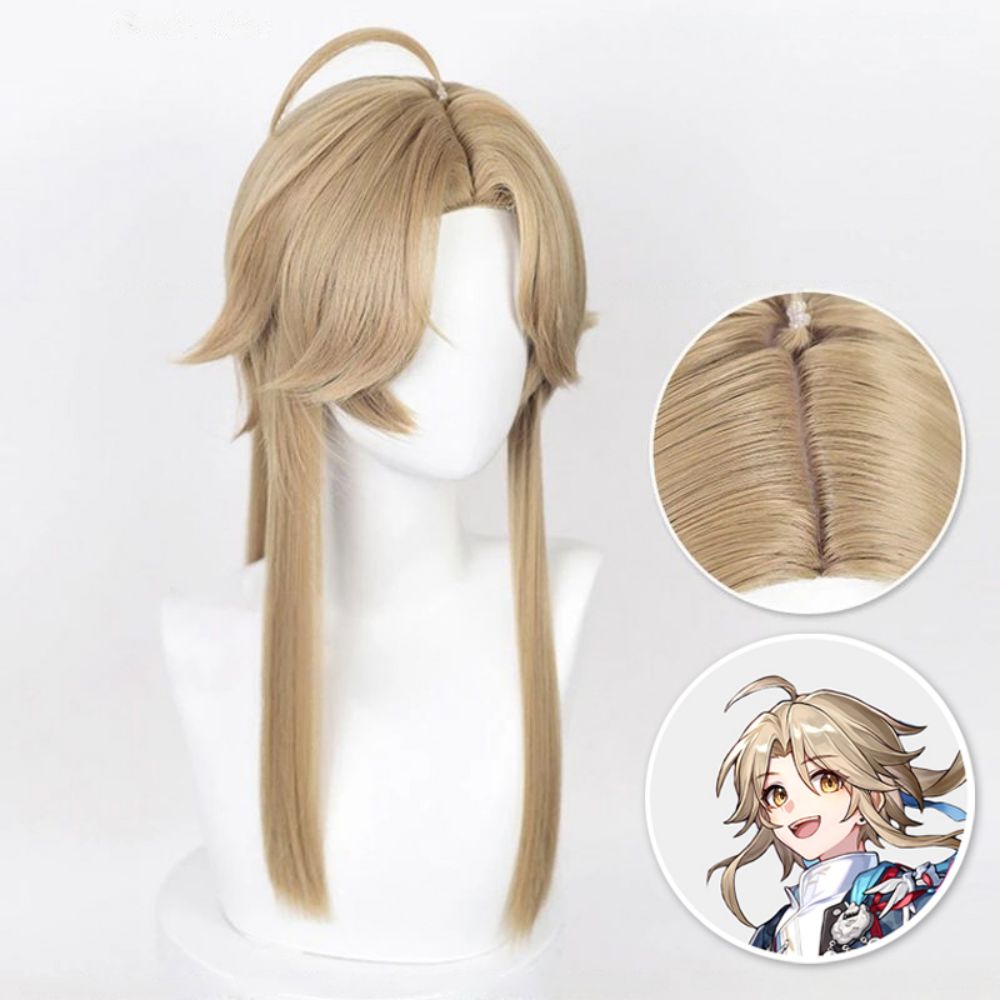 Honkai: Star Rail Luocha Golden Cosplay Wig