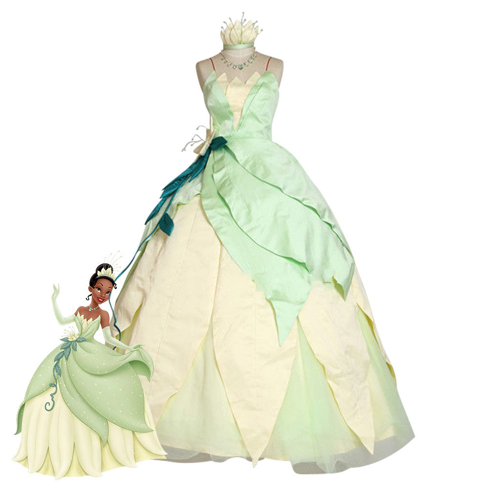  Disfraz de princesa de Disney y la rana Tiana para mujer, talla  grande, auténtico disfraz de princesa de Disney, 1X : Ropa, Zapatos y  Joyería