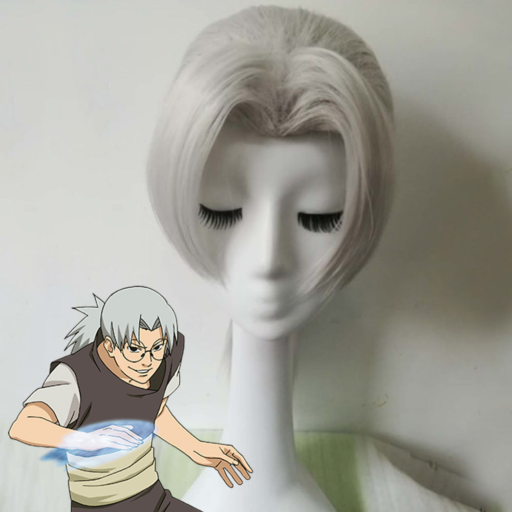 Kabuto Yakushi from Naruto Halloween Silver Cosplay Wig