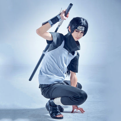 Anbu's Itachi Uchiha Halloween Cosplay Costume[waistcoat + hand armour + wrist guards]