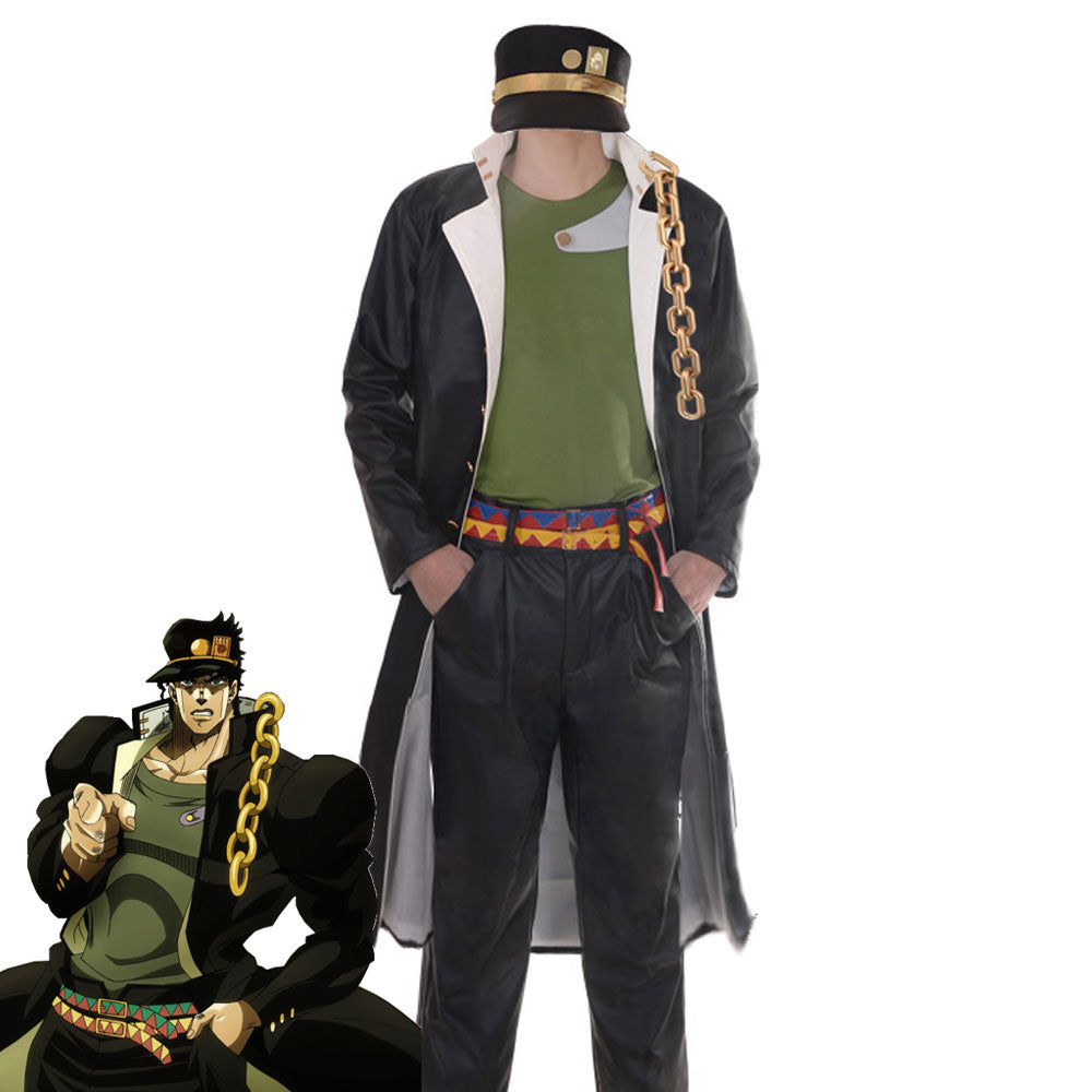 JoJo's Bizarre Adventure Kujo Jotaro Green Vest Cosplay Costume