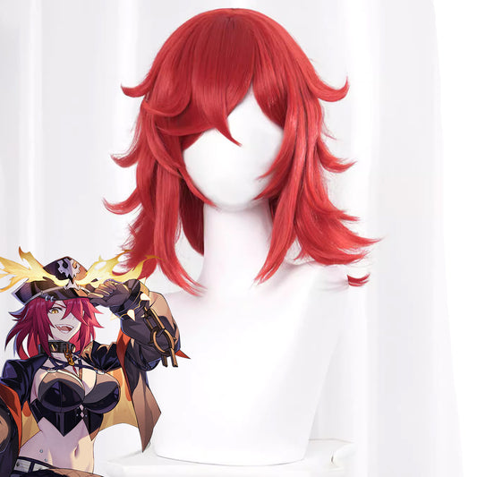 Honkai: Star Rail The Shacklebound Caterina Red Cosplay Wig