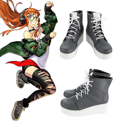 Persona 5: Dancing Star Night Futaba SakuraBlack Cosplay Shoes