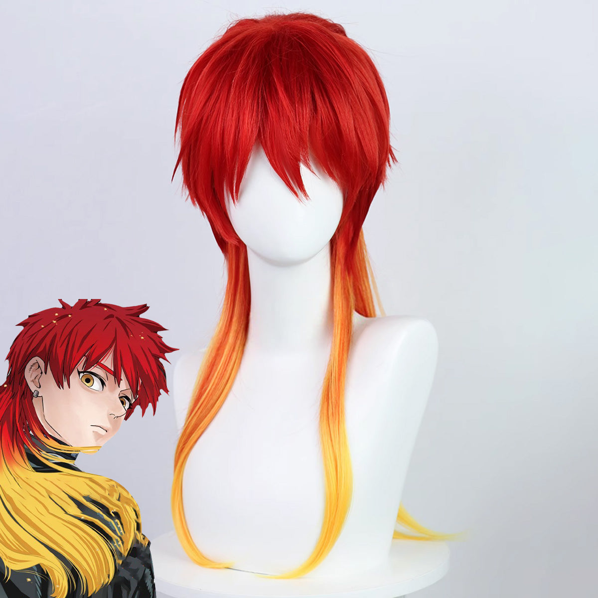 Wind Breaker Chika Takiishi Red Yellow Cosplay Wig