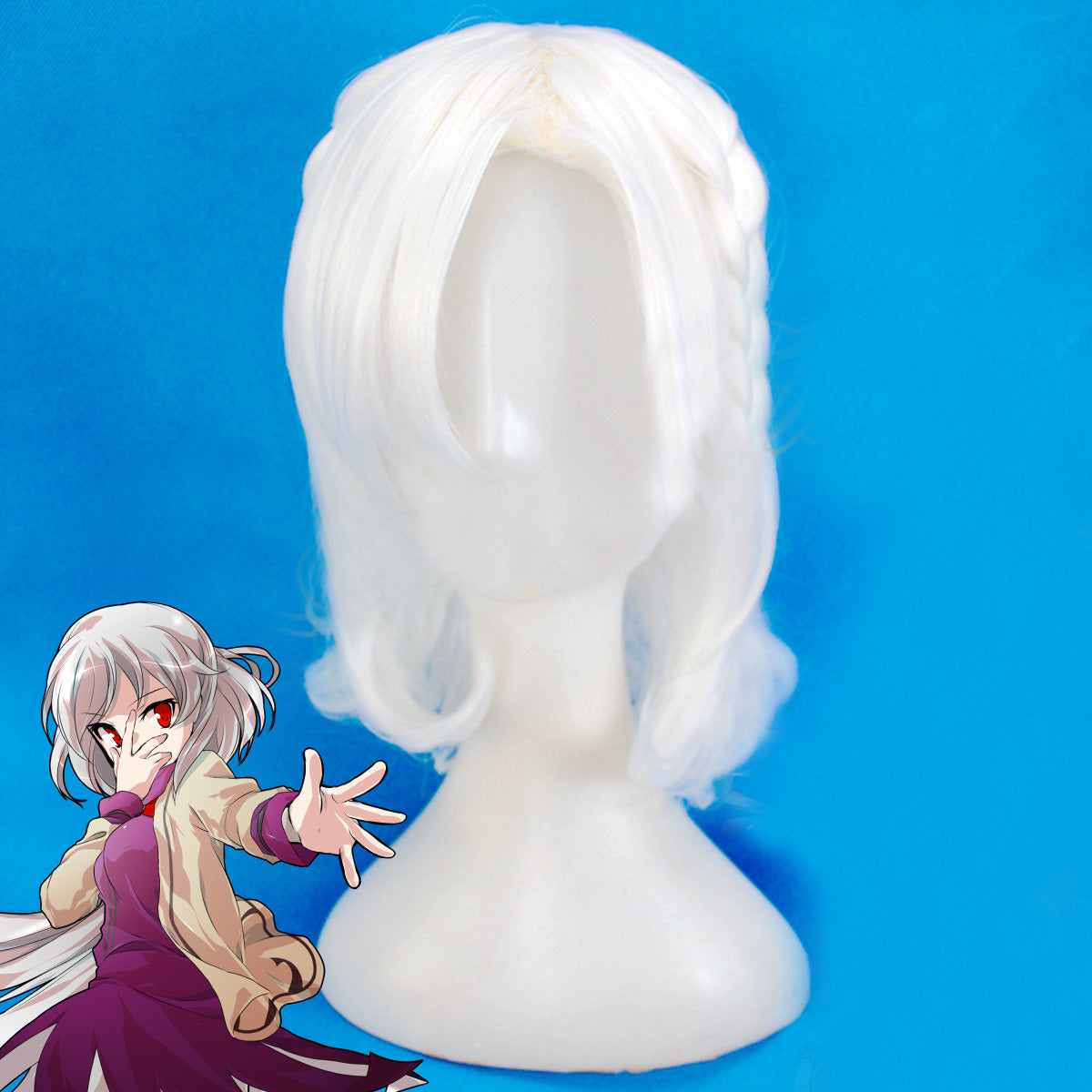 [in stock]Touhou Project Kishin Sagume White Cosplay Wig