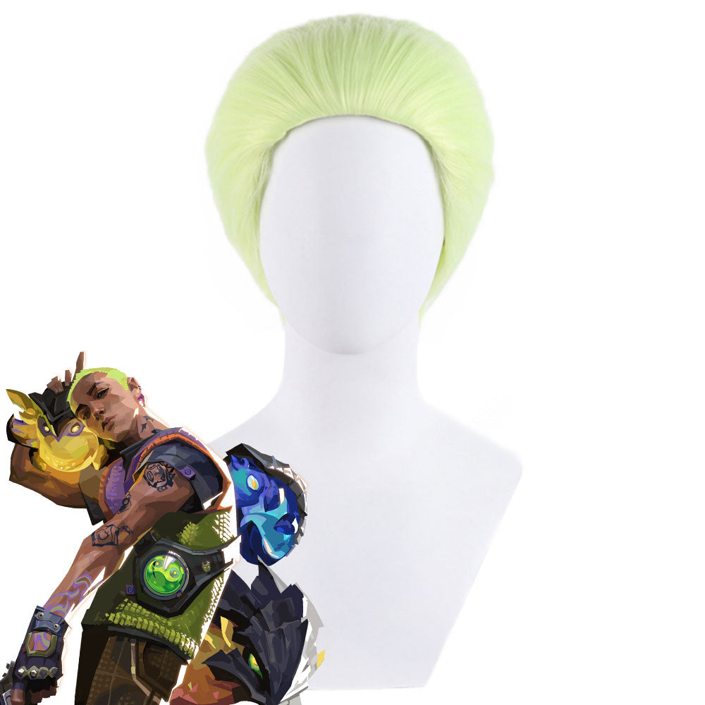 Valorant Gekko Green Cosplay Wig