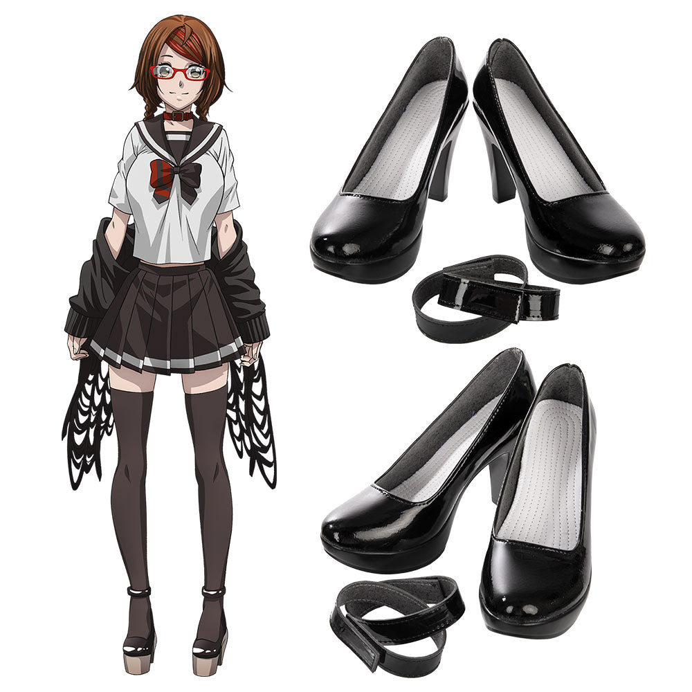 Dead Mount Death Play Misaki Sakimiya Black Cosplay Shoes