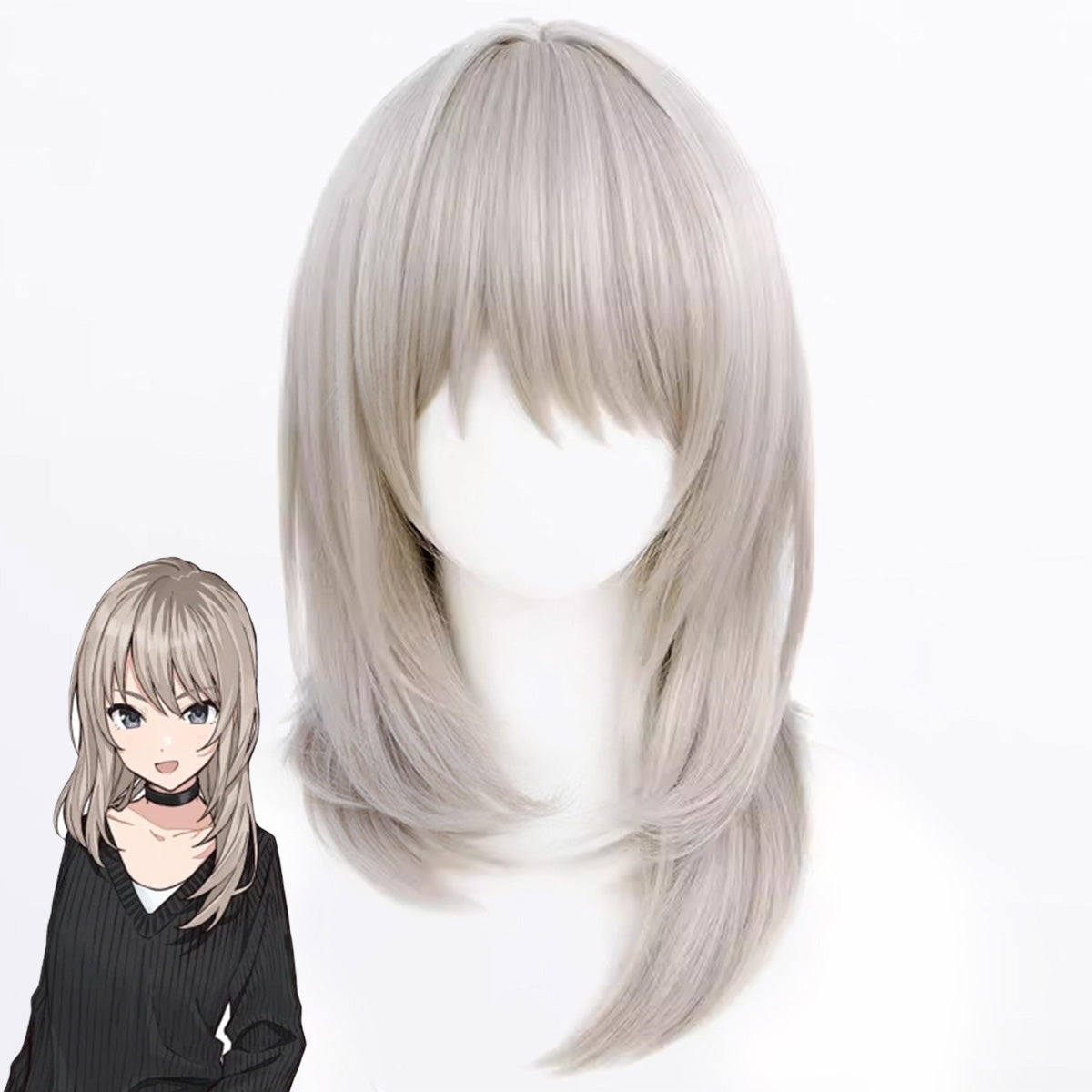 Girls Band Cry Momoka Kawaragi Grey Cosplay Wig