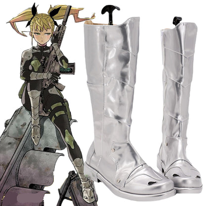 Kaiju No. 8 Kikoru Shinomiya Silver Shoes Cosplay Boots