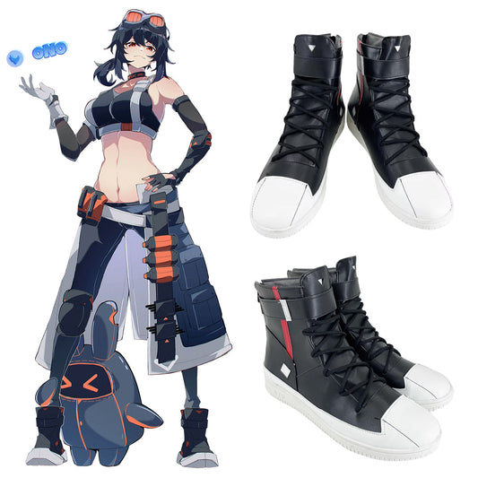 Zenless Zone Zero Grace Howard Black Cosplay Shoes