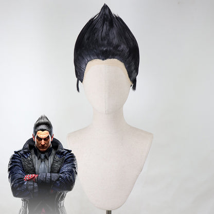 Tekken 8 Kazuya Mishima Black Cosplay Wig