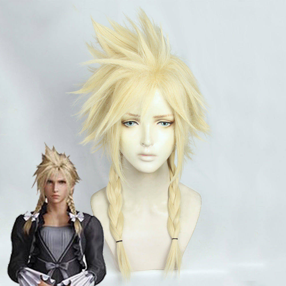 Final Fantasy VII Remake Cloud Strife Girl Ver 2 Golden Cosplay Wig