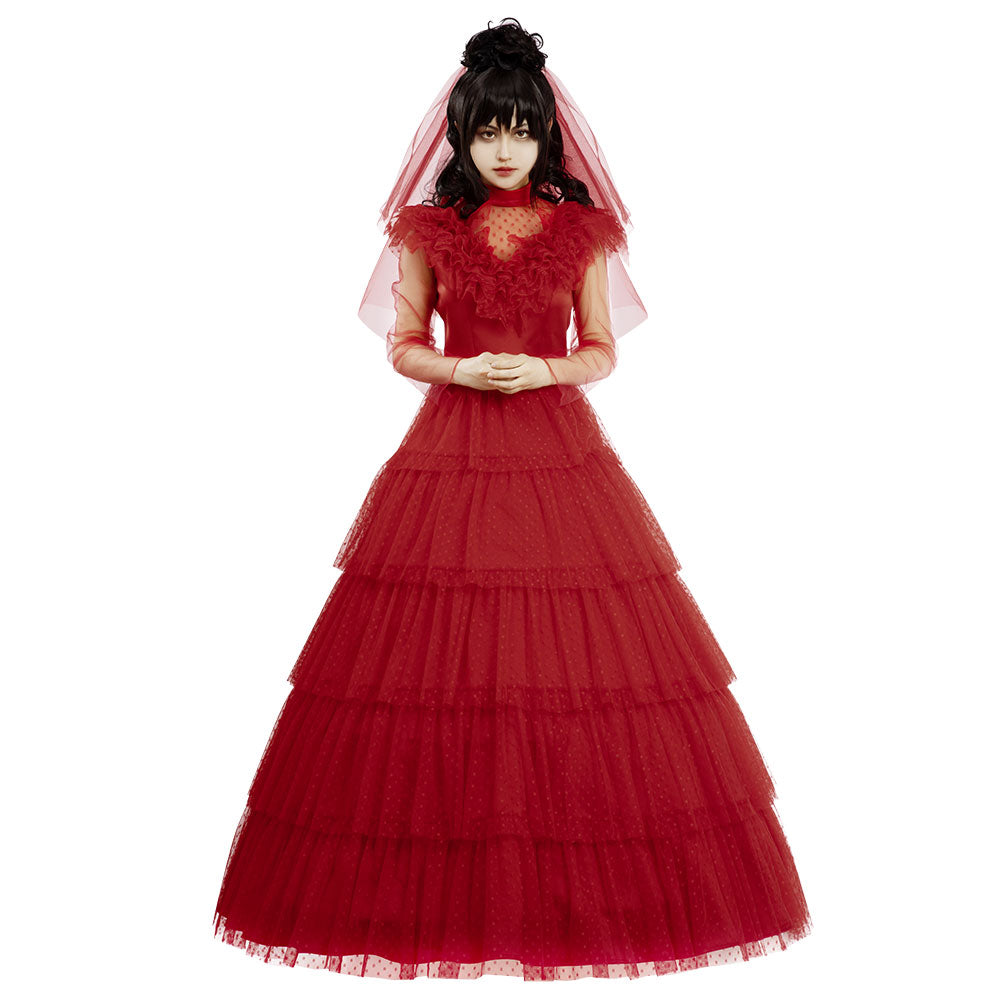 Beetlejuice Lydia Deetz Red Dress Cosplay Costume