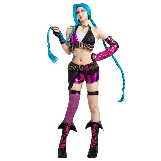 League of Legends LOL Loose Cannon Jinx Game Cosplay Costume