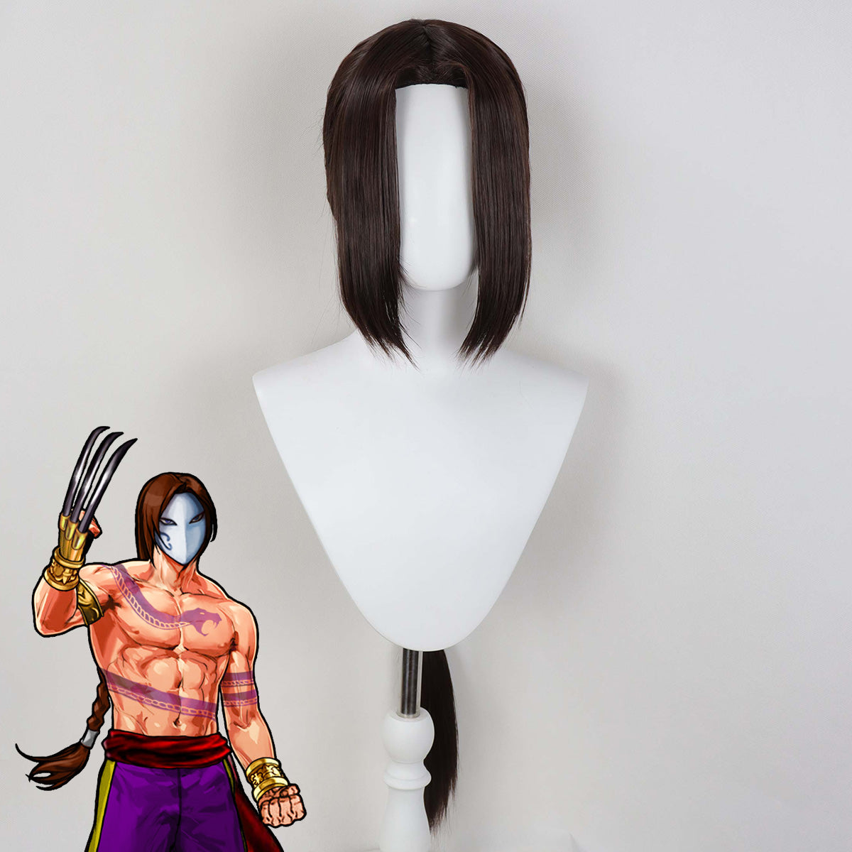 Street Fighter Vega Brown Cosplay Wig