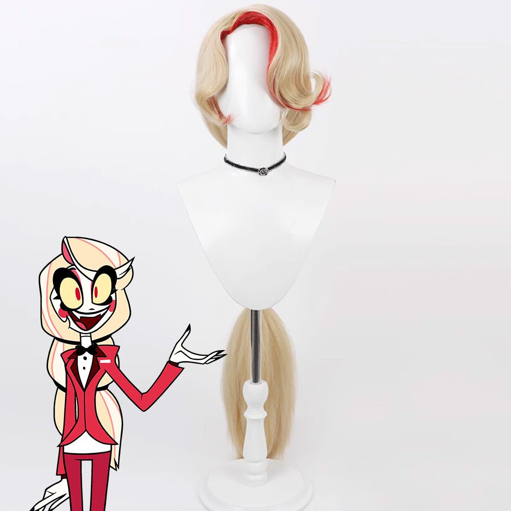 Hazbin Hotel Charlotte Morningstar Gold Cosplay Wig