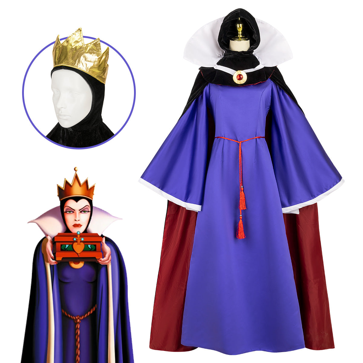 Snow White Schneewittchen Evil Queen Cosplay Costume