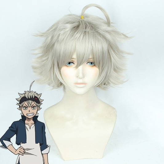 Black Clover Asta Light Yellow Gray Cosplay Wig