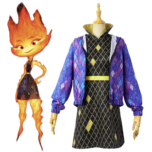 Disney Elemental Ember Lumen Cosplay Costume