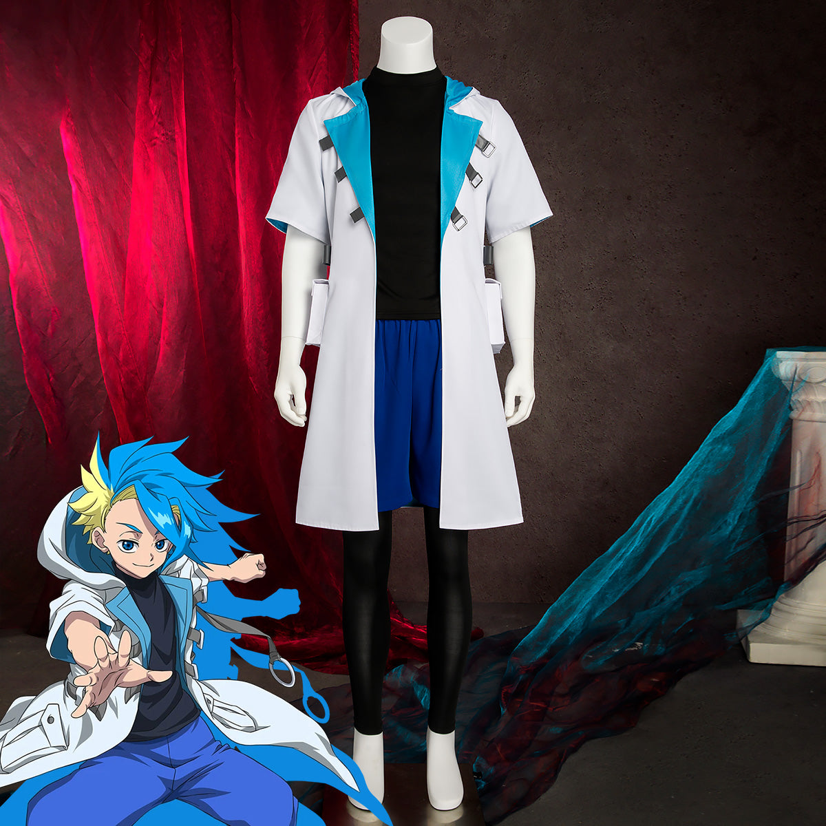 BEYBLADE X Kamen X Ekusu Kurosu Cosplay Costume