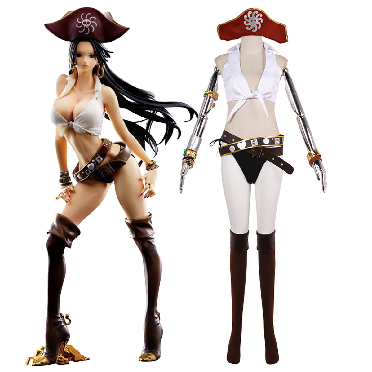 One Piece Boa Hancock Flag Diamond Ship Cosplay Costume