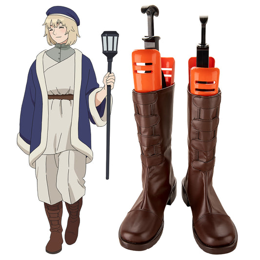 Delicious in Dungeon Falin Touden Brown Shoes Cosplay Boots