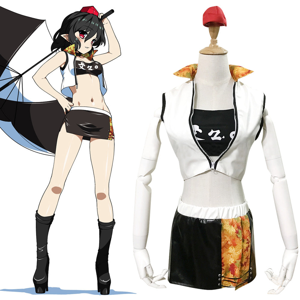 Touhou Project Aya Shameimaru Racing Cosplay Costume