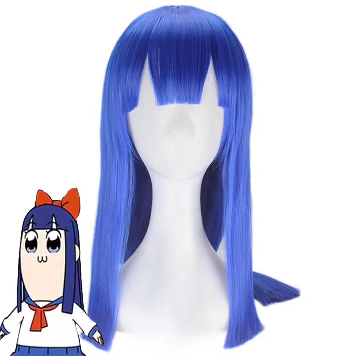 Pop Team Epic Poputepipikku Pipimi Blue Cosplay Wig