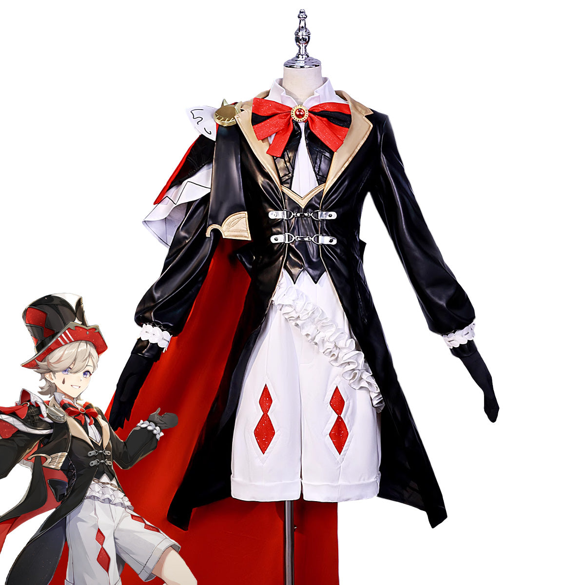 Genshin Impact KFC Lyney Cosplay Costume