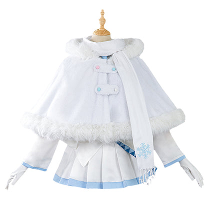 2024 Snow Miku Anime Miku Christmas Winter Snow Dress Cosplay Costume