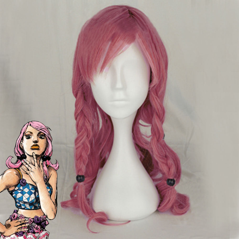 [in stock]JoJo's Bizarre Adventure：JoJolion Yasuho Hirose Pink Cosplay Wig