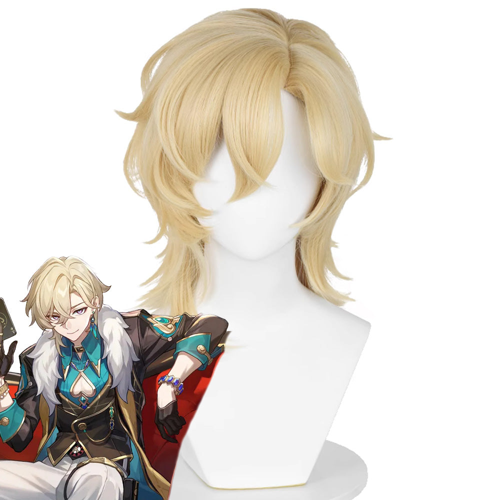 Honkai: Star Rail Aventurine Gold Cosplay Wig