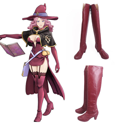 Black Clover Vanessa Enoteca Red Shoes Cosplay Boots