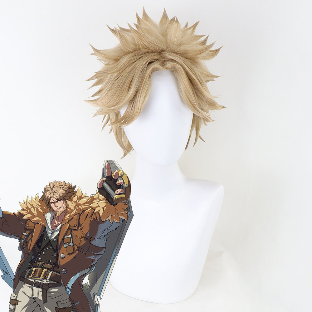 Guilty Gear STRIVE Leo Whitefang Golden Cosplay Wig