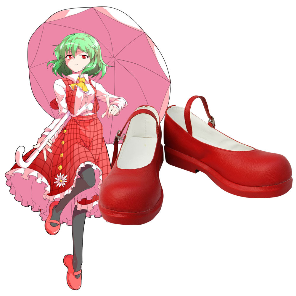 Touhou Project Kazami Yuuka Red Cosplay Shoes