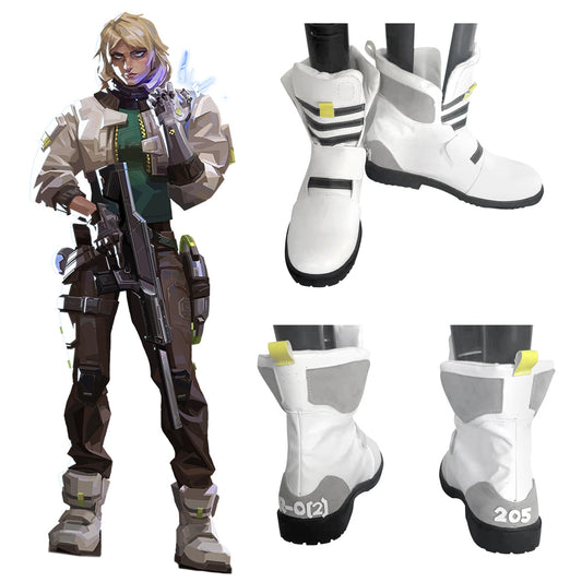 Valorant Agent 23 Deadlock White Cosplay Shoes