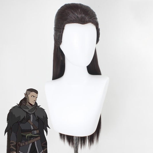 The Legend of Vox Machina Vax'ildan Black Cosplay Wig