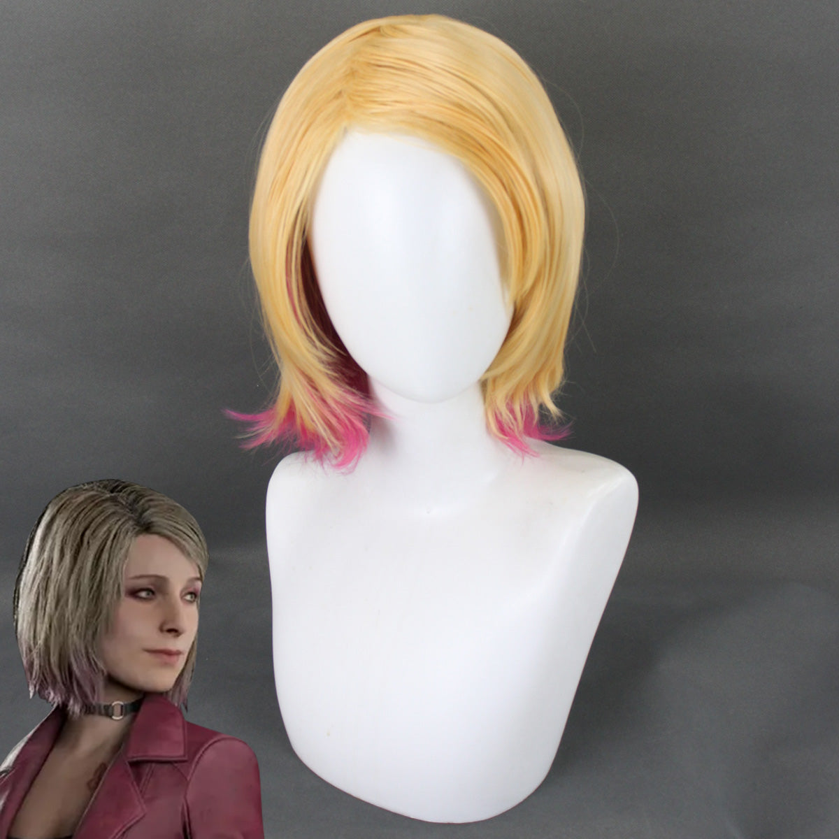 Silent Hill 2 Remake Maria Golden Pink Cosplay Wig