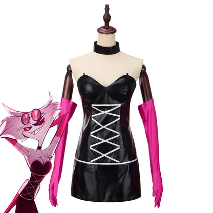 Hazbin Hotel Angel Dust Tight Dress Cosplay Costume