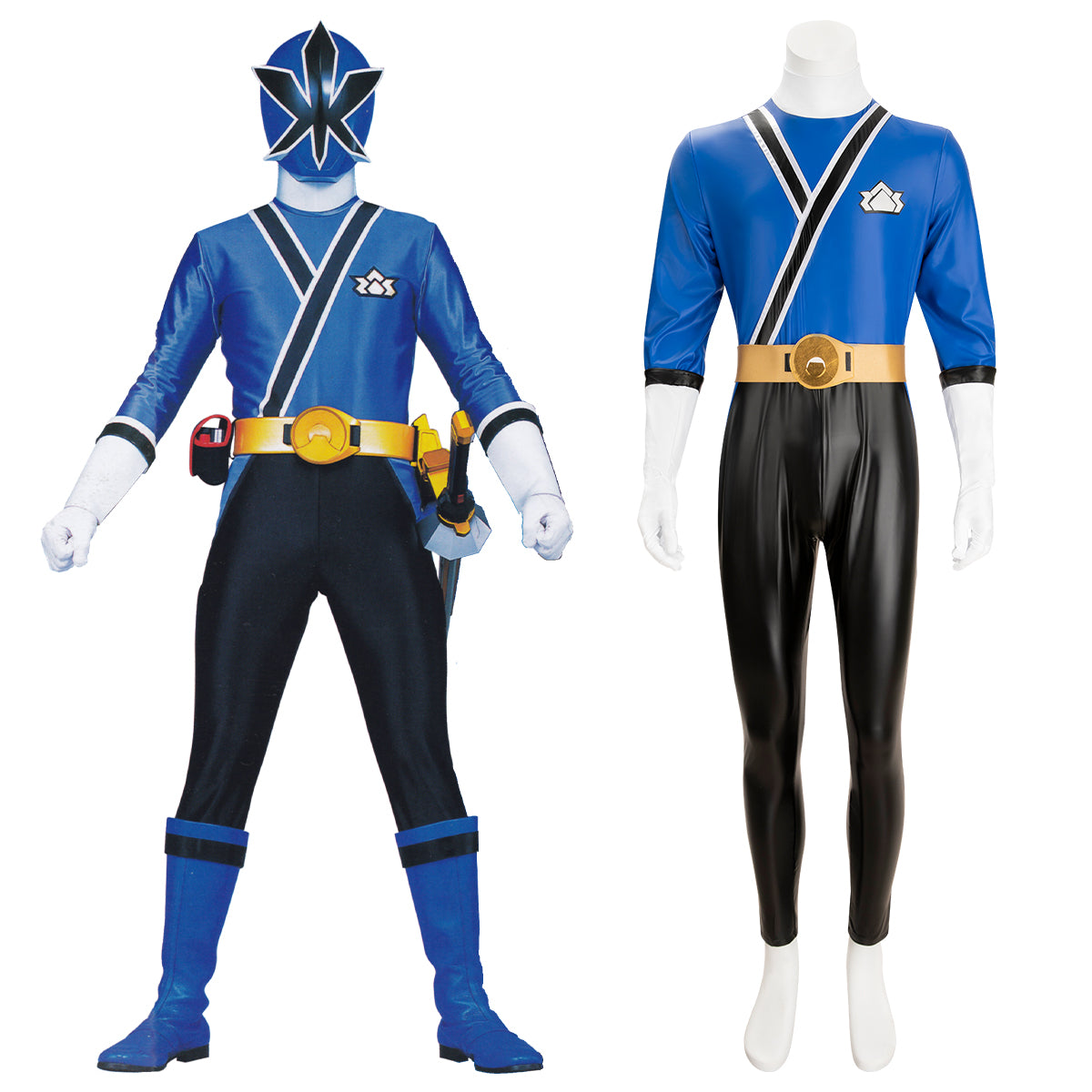 Power Rangers Samurai Blue Samurai Ranger Cosplay Costume