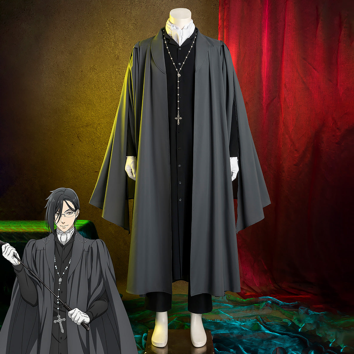 Black Butler: Public School Arc Sebastian Michaelis Cosplay Costume