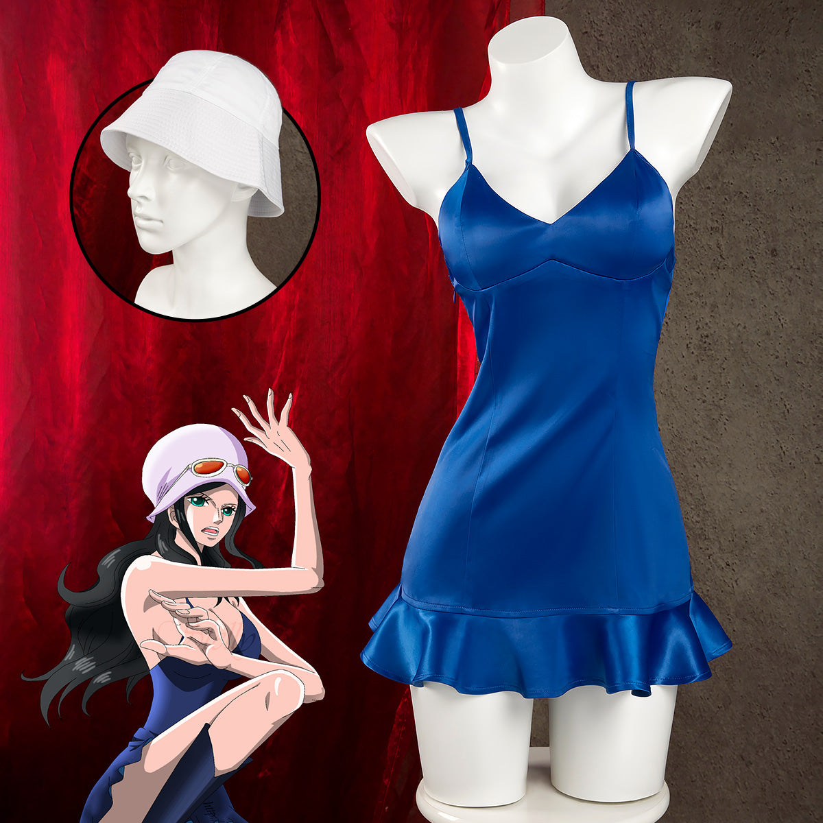 One Piece Dressrosa Nico Robin Cosplay Costume