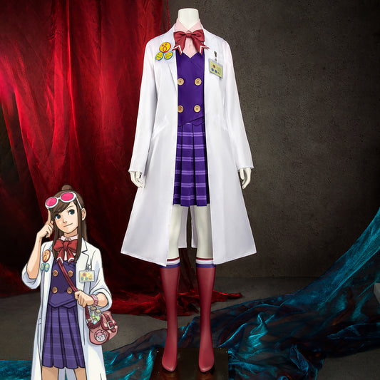 Ace Attorney Gyakuten Saiban Ema Skye Uniform Cosplay Costume