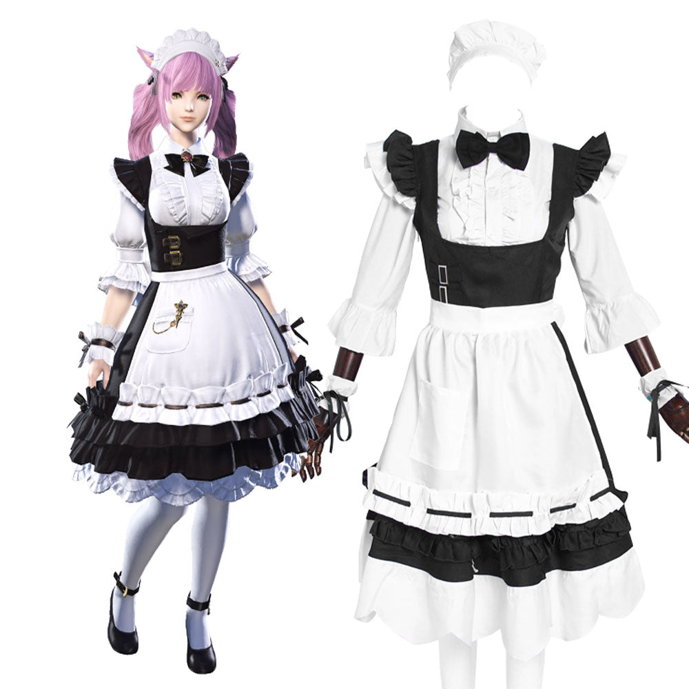 Final Fantasy XIV Housemaid's Apron Dress Cosplay Costume