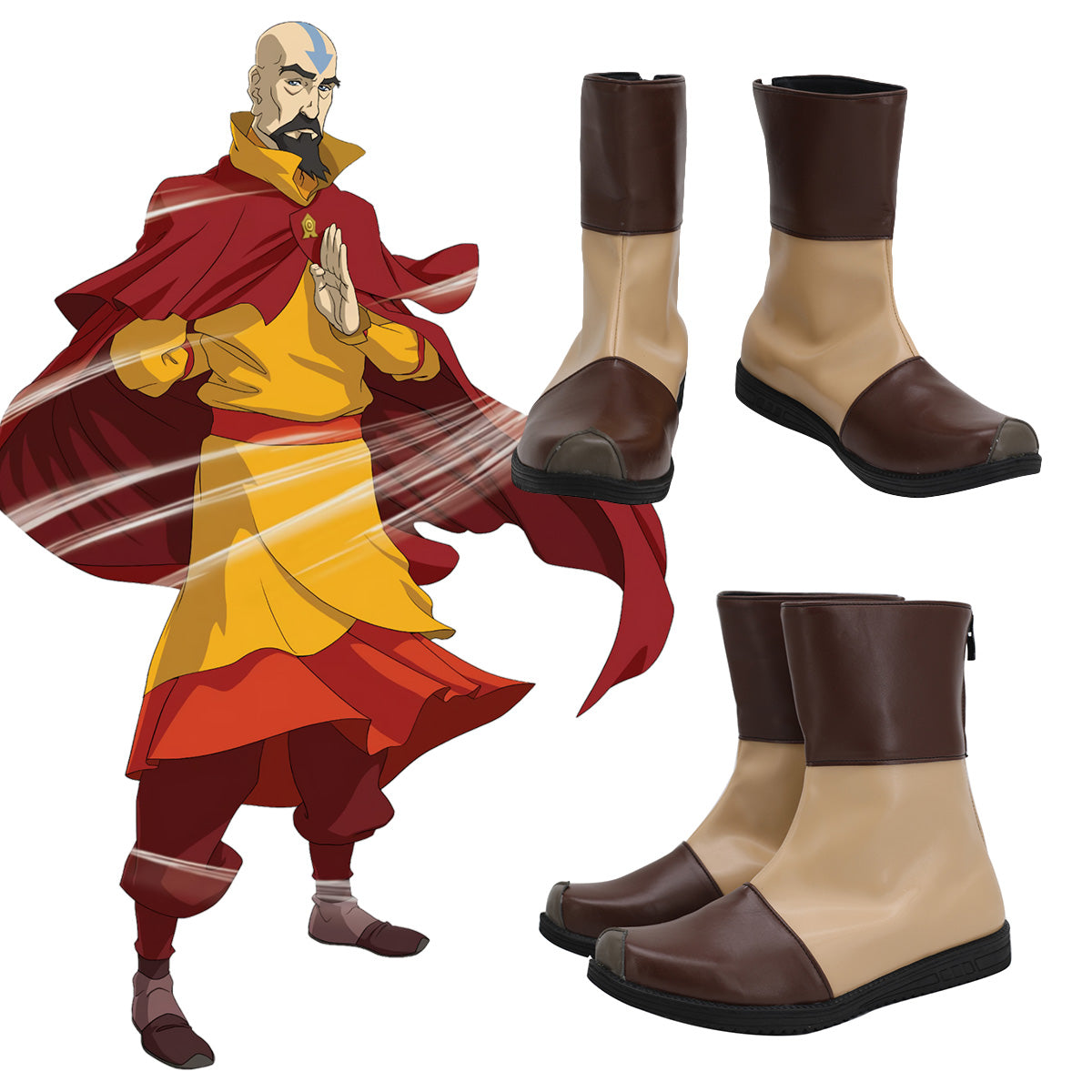 Legend of Korra Tenzin Brown Cosplay Shoes