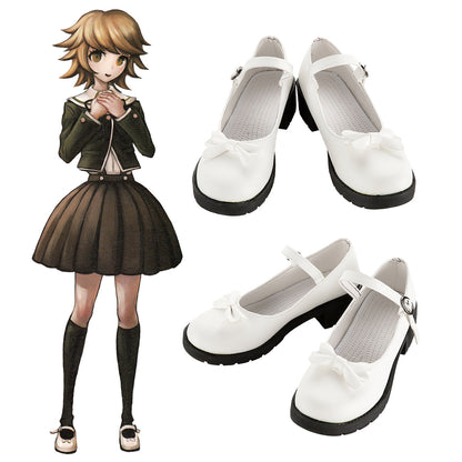 Danganronpa Dangan Ronpa : Trigger Happy Havoc Chihiro Fujisaki White Cosplay Shoes