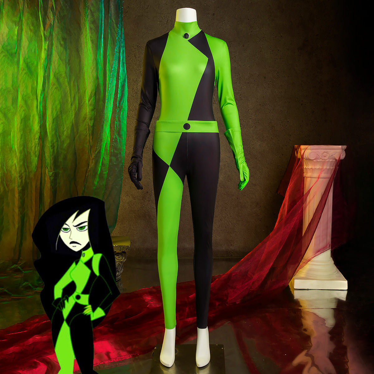 Kim Possible Shego Cosplay Costume - B Edition