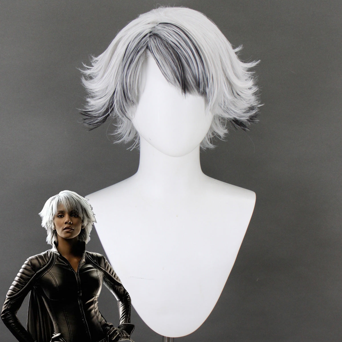 Marvel X-men Storm Short Grey Cosplay Wig